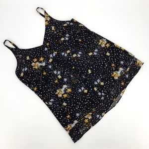 Cabi NWT Cluster Cami, # 3606, Floral Confetti Print Layered Camisole, Small